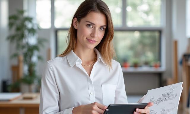 Porträt von Anna Schmidt, leitende Designerin bei Till Eulenspiegel Holz.